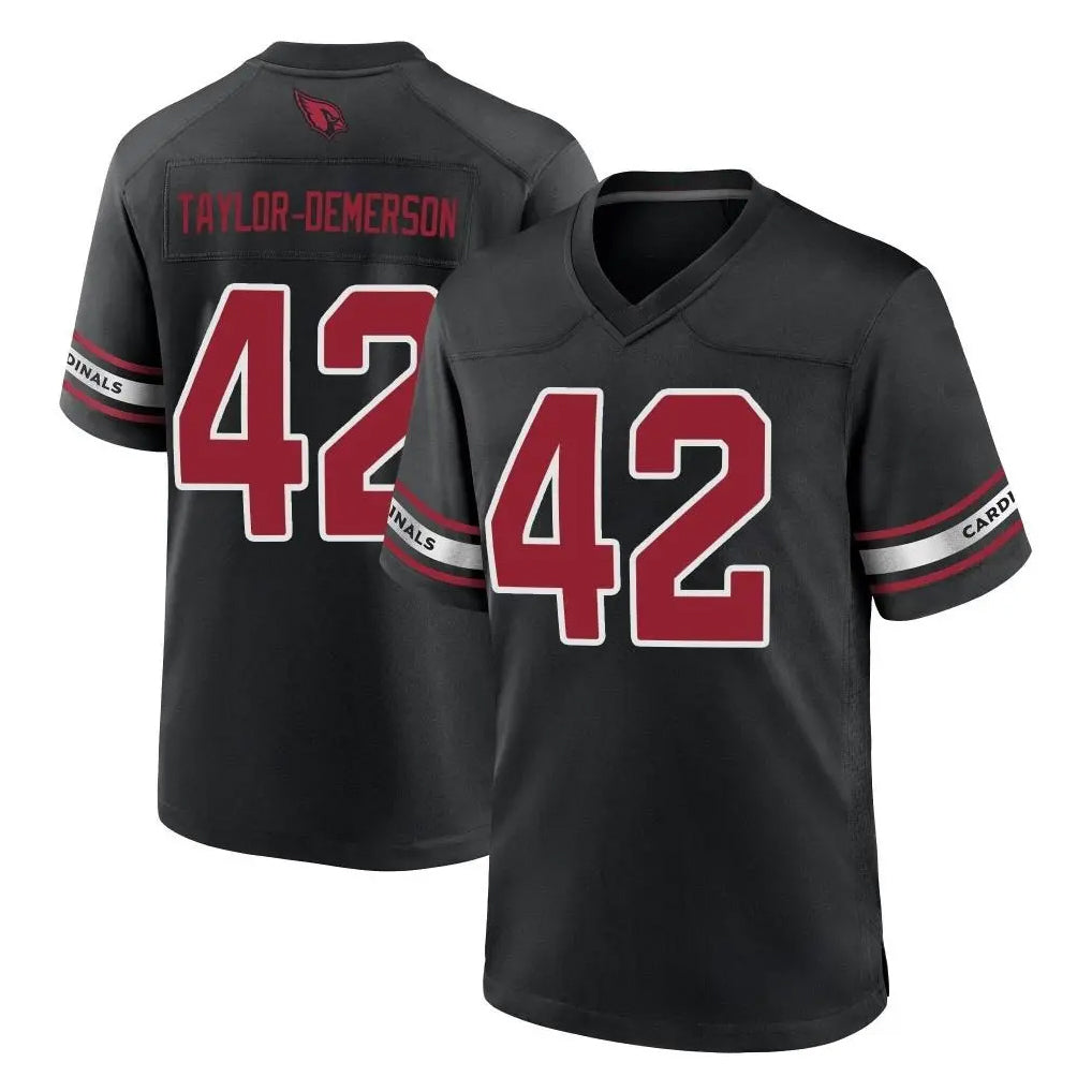 A.Cardinals #42 Dadrion Taylor-Demerson Player Black Alternate Game CAdoa Stitched Jerseys
