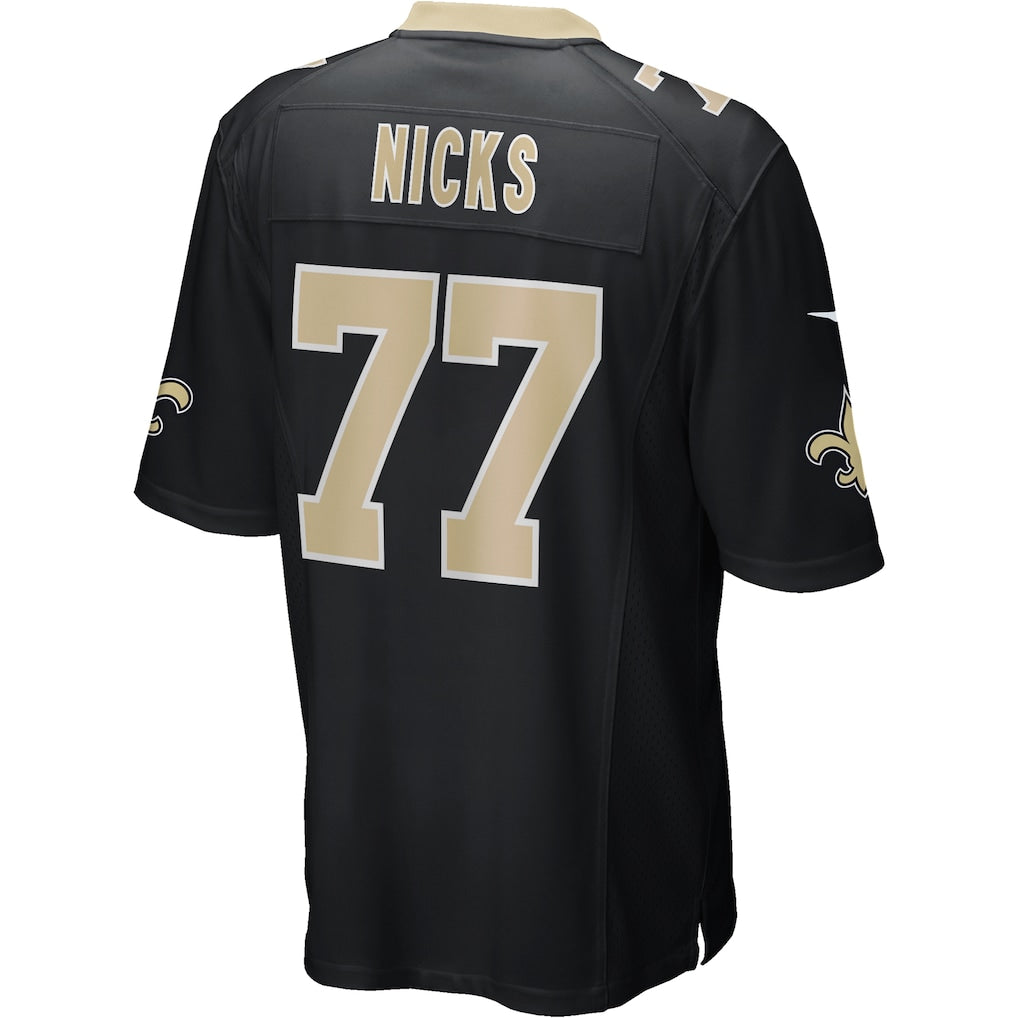 CAdoa NO.Saints #77 Carl Nicks Black Game Retired Player Jersey
