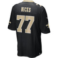 CAdoa NO.Saints #77 Carl Nicks Black Game Retired Player Jersey