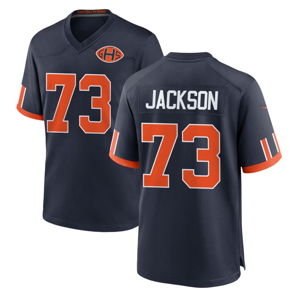 C.Bears #73 Jonah Jackson Player Navy 2026 Rivalries Collection Home Game CAdoa Stitched Jerseys