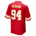 CAdoa KC.Chiefs #94 Malik Herring Red Team Game Player Jersey