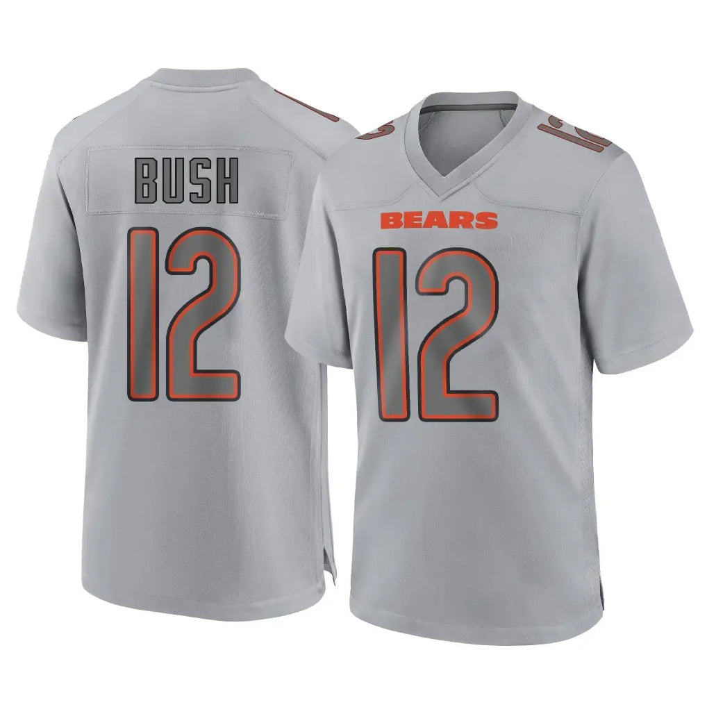 C.Bears #12 Devin Bush Player Gray Atmosphere Fashion Game CAdoa Stitched Jerseys