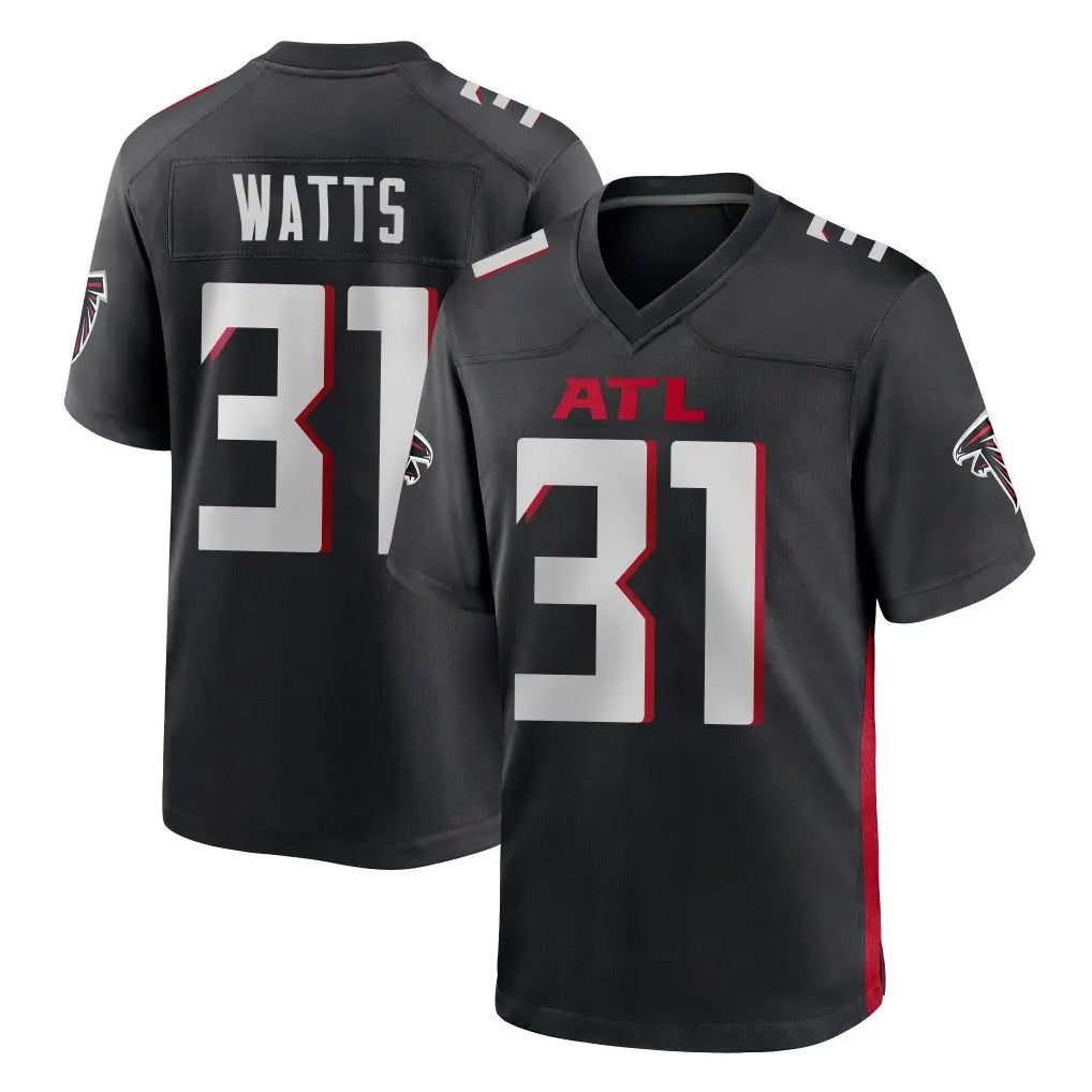 A.Falcons #31 Xavier Watts Player Black Home Game CAdoa Stitched Jerseys