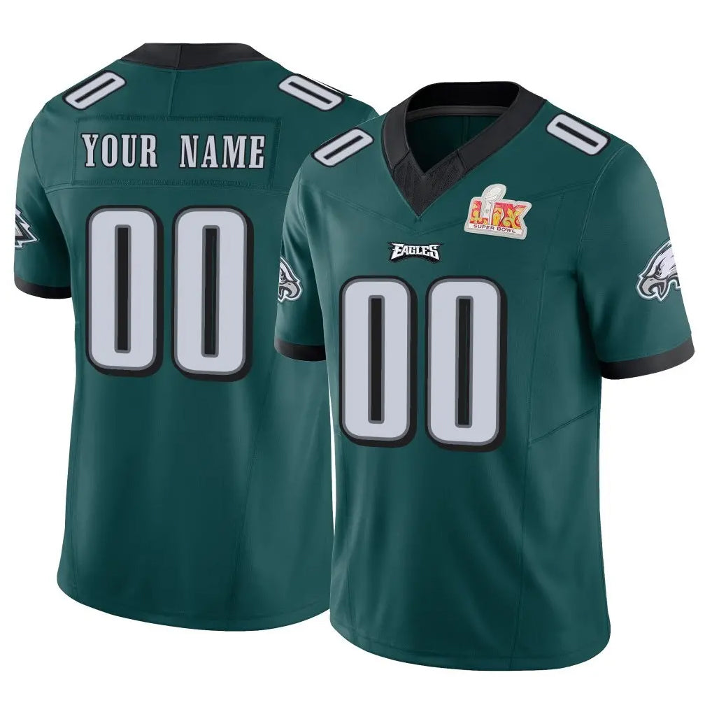 Custom P.Eagles Team Color Green Limited Vapor F.U.S.E. Super Bowl LIX Home Game Any Name & Numbers CAdoa Stitched Jerseys