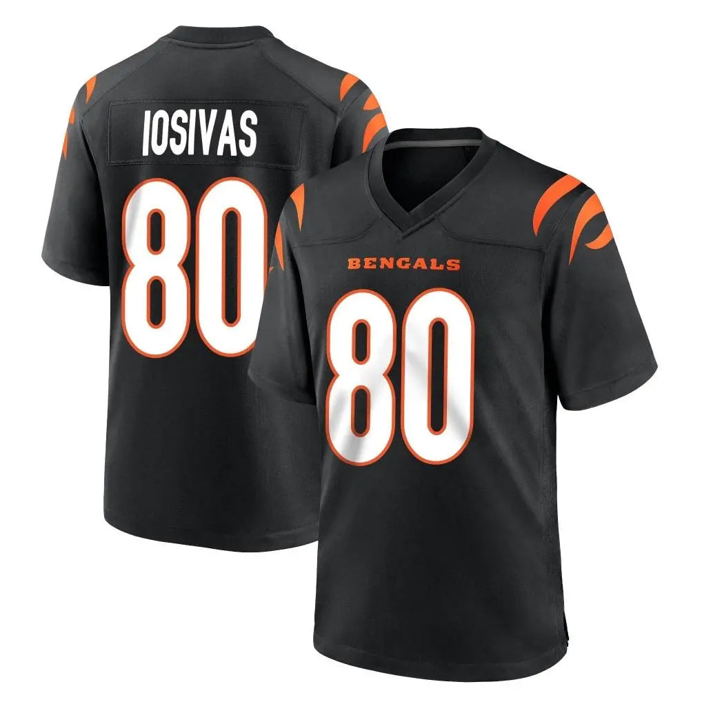 C.Bengals #80 Andrei Iosivas Player Black Home Game CAdoa Stitched Jerseys