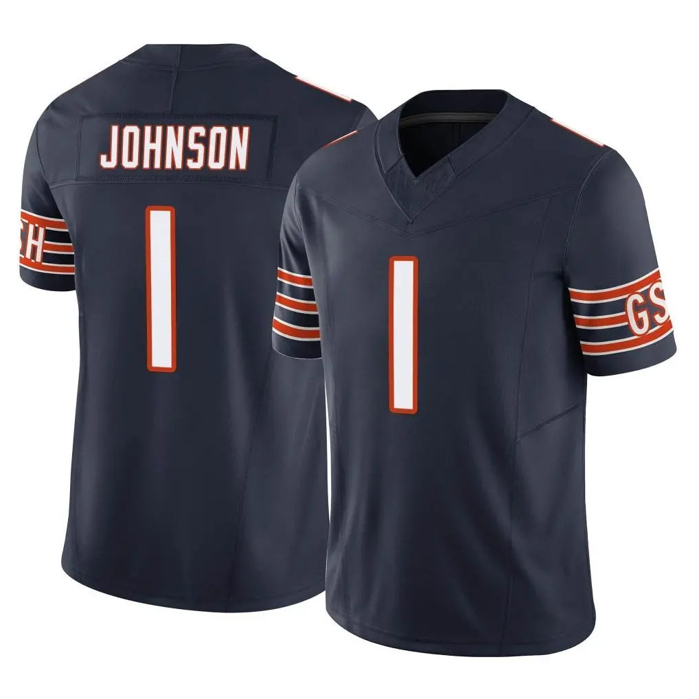 C.Bears #1 Jaylon Johnson Player Navy Vapor F.U.S.E. Limited Home Game CAdoa Stitched Jerseys