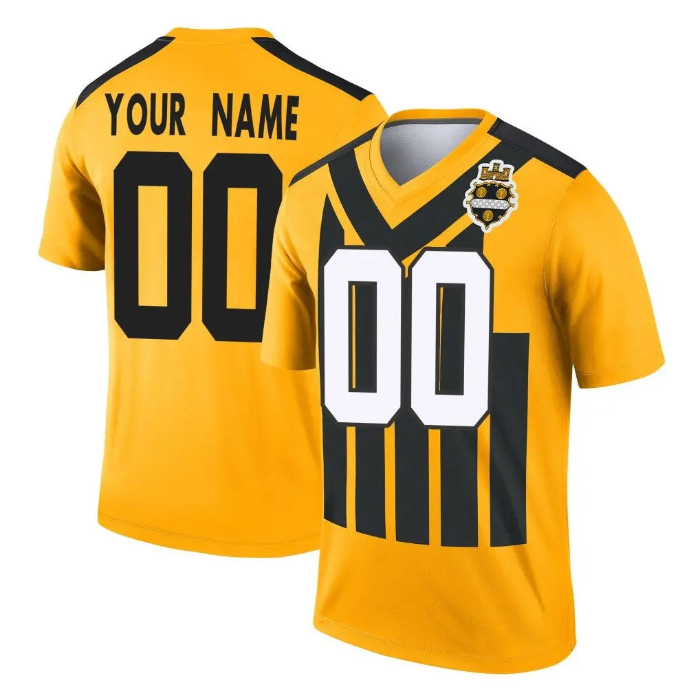 Custom P.Steelers Gold Legend Limited 1933 Throwback Performance Home Game Any Name & Numbers CAdoa Stitched Jerseys