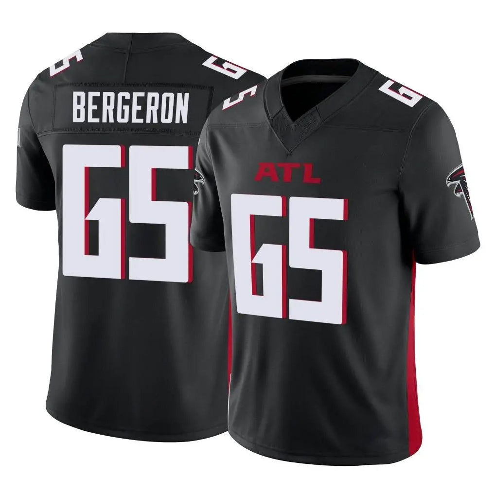 A.Falcons #65 Matthew Bergeron Player Black Vapor F.U.S.E. Limited Home Game CAdoa Stitched Jerseys