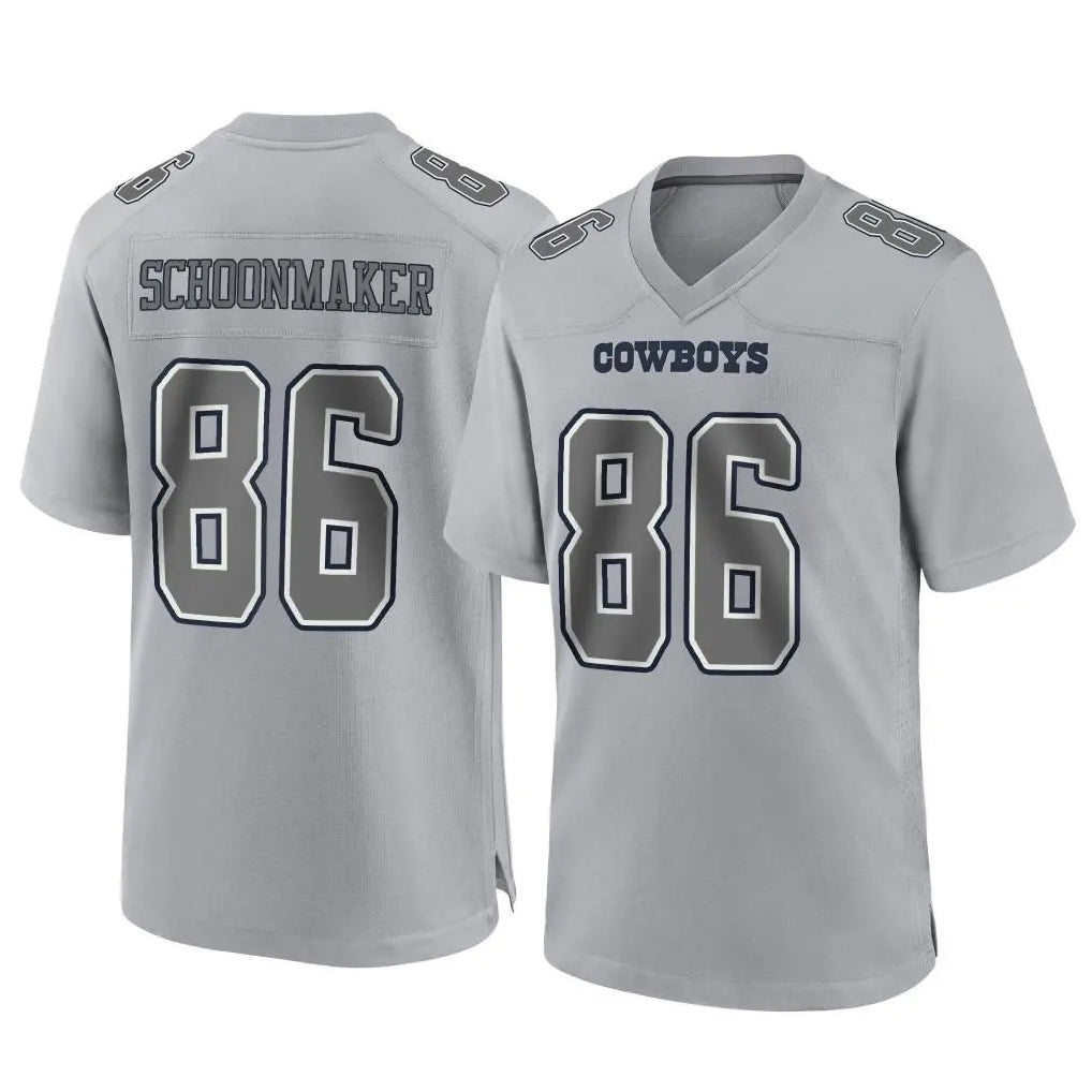 D.Cowboys #86 Luke Schoonmaker Player Gray Atmosphere Fashion Home Game CAdoa Stitched Jerseys