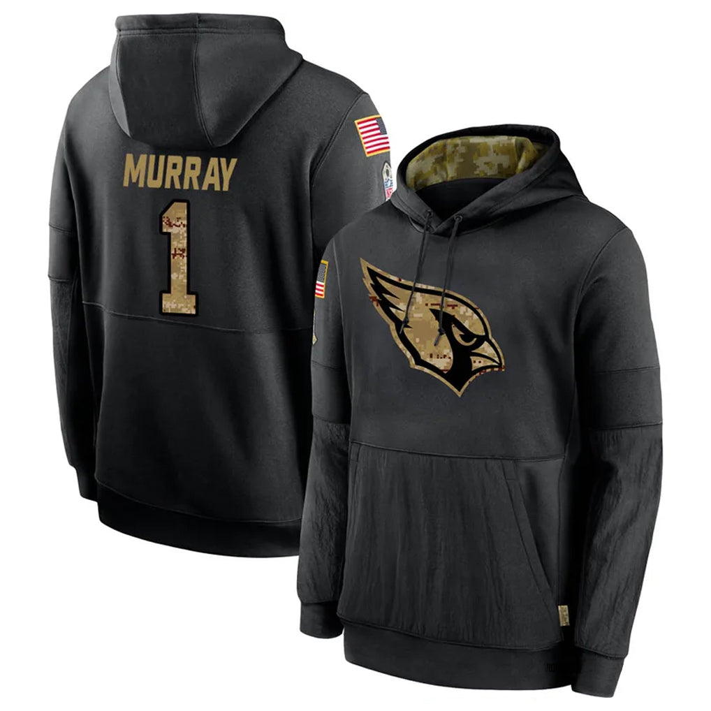 A.Cardinals #1 Kyler Murray Player Black Salute to Service Limited Hoodies beagls Stitched Jerseys