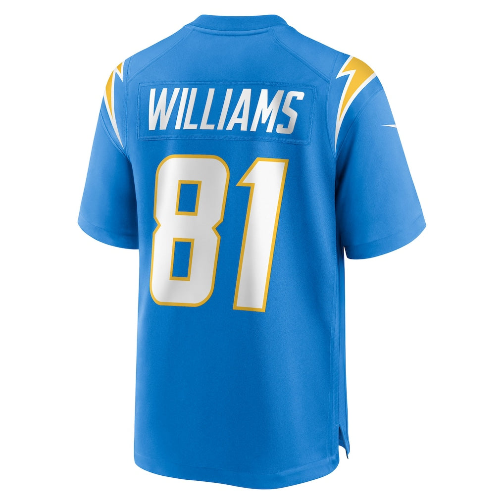 CAdoa LA.Chargers #81 Mike Williams Powder Blue Team Game Jersey
