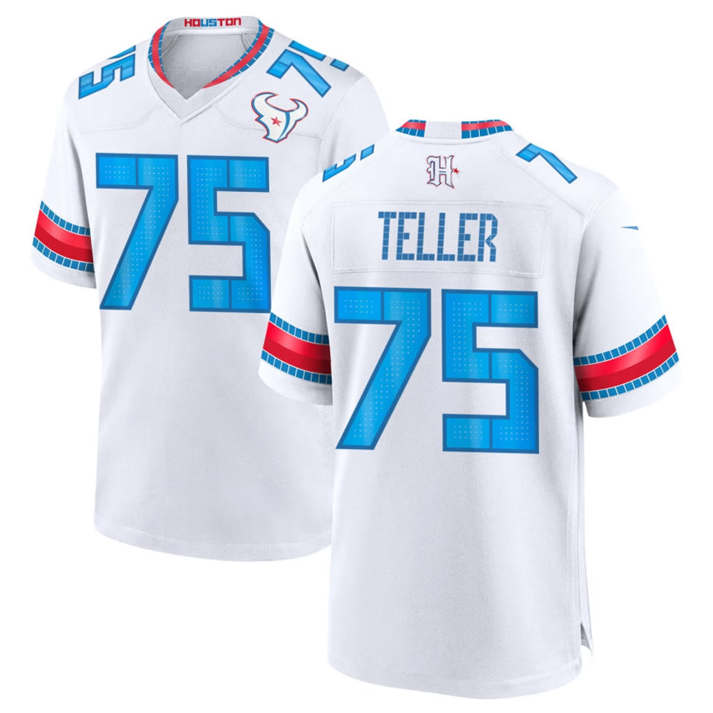 H.Texans #75 Wyatt Teller Player Whtie 2026 Rivalries Vapor Home Game CAdoa Stitched jerseys