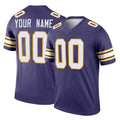 Custom M.Vikings Purple Limited Classic Home Game Any Name & Numbers CAdoa Stitched Jerseys