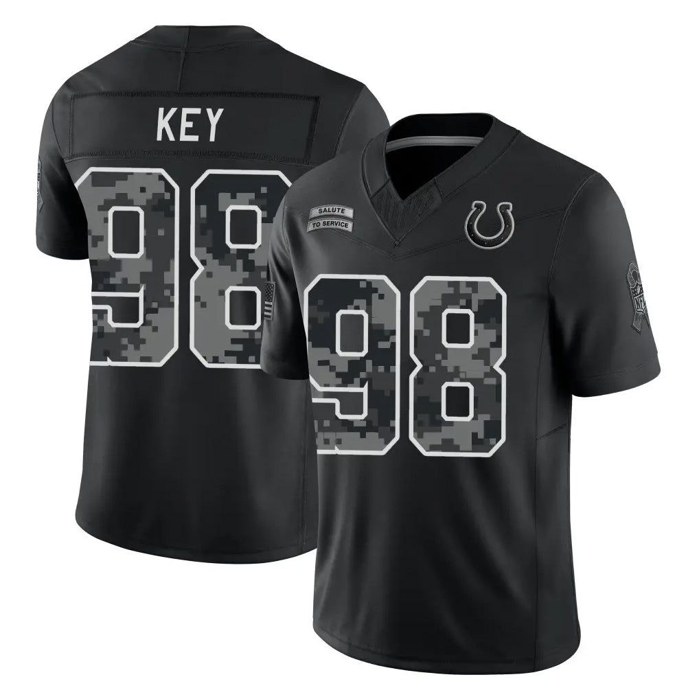 IN.Colts #98 Arden Key Player Black Limited 2026 Salute to Service Home Game CAdoa Stitched Jerseys