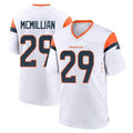 D.Broncos #29 Ja'Quan McMillian Player White Home Game CAdoa Stitched Jerseys