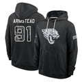 J.Jaguars #91 Arik Armstead Player 2026 Black Logo Pullover Hoodies Limited Game CAdoa Stitched Jerseys