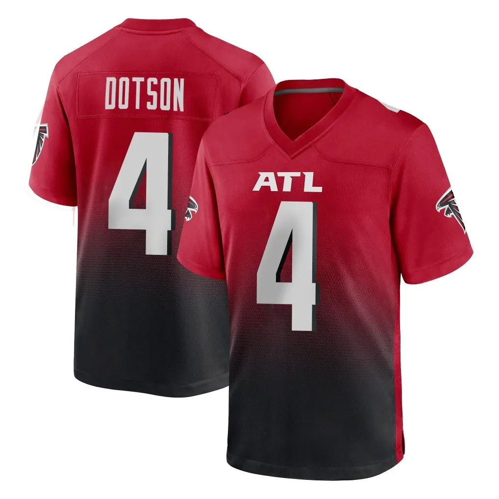 A.Falcons #4 Jahan Dotson Player Red Home Game CAdoa Stitched Jerseys