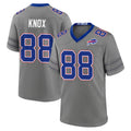 B.Bills #88 Dawson Knox Player Gray Nickel City Home Game CAdoa Stitched Jerseys