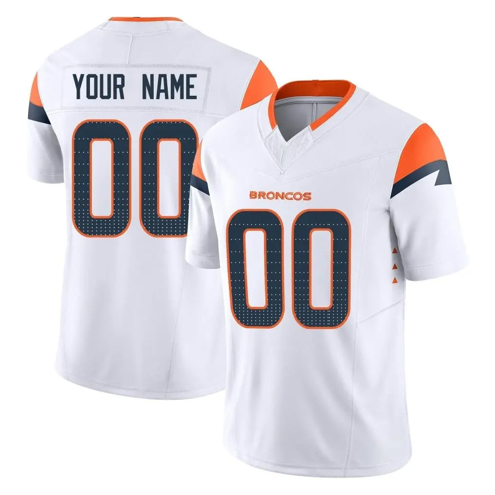Custom D.Broncos White Limited Vapor F.U.S.E. Home Game Any Name & Numbers CAdoa Stitched Jerseys