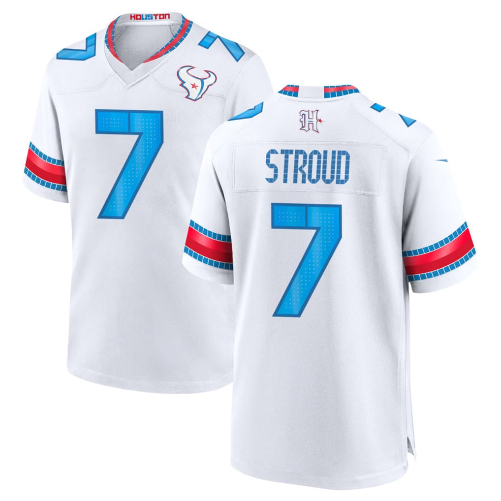 H.Texans #7 CJ Stroud Player Whtie 2026 Rivalries Vapor Home Game CAdoa Stitched jerseys