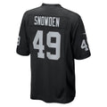 CAdoa LV.Raiders #49 Charles Snowden Black Team Game Jersey