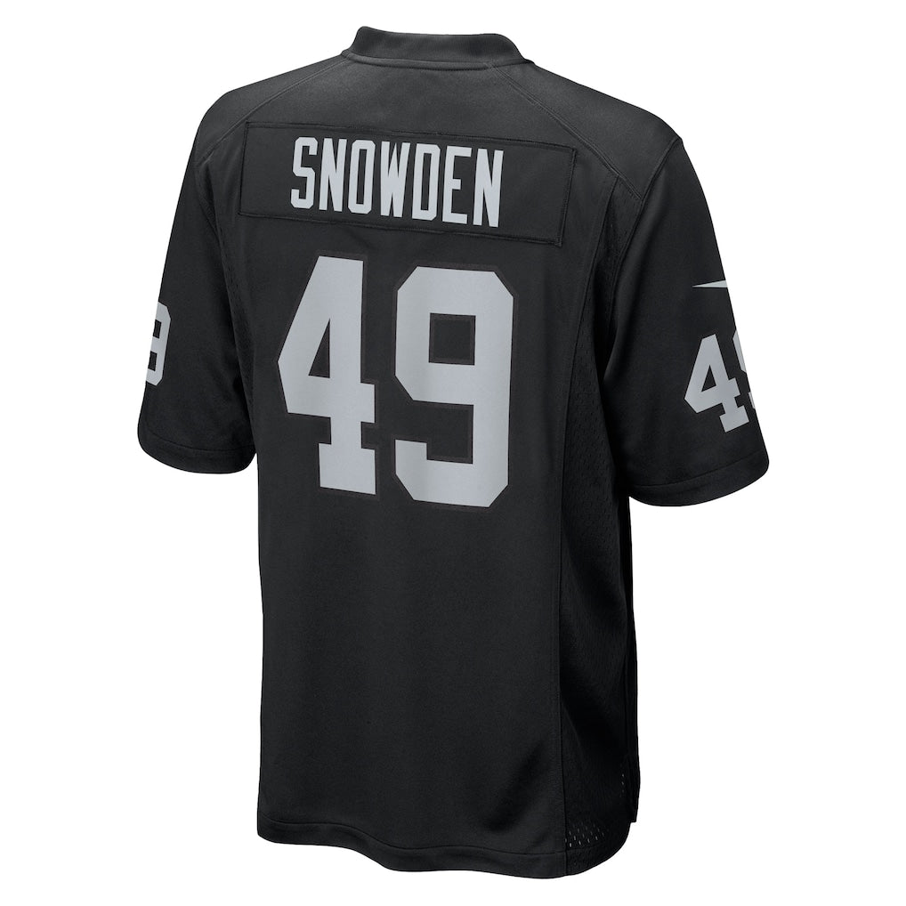 CAdoa LV.Raiders #49 Charles Snowden Black Team Game Jersey