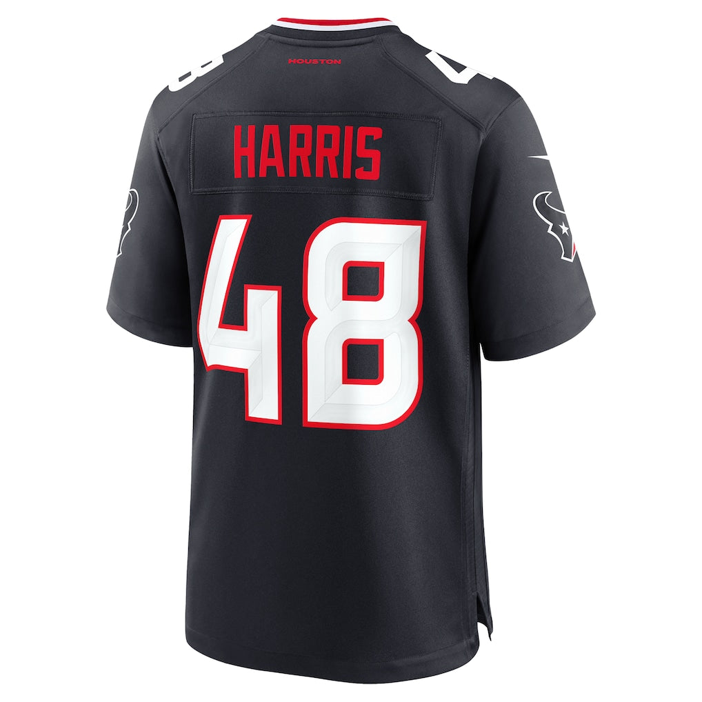 CAdoa H.Texans #48 Christian Harris Navy Team Game Jersey