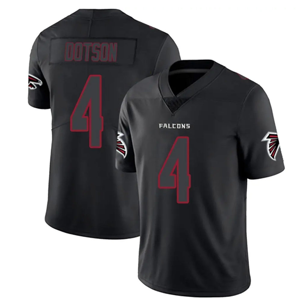 A.Falcons #4 Jahan Dotson Player Black Impact Limited Game CAdoa Stitched Jerseys
