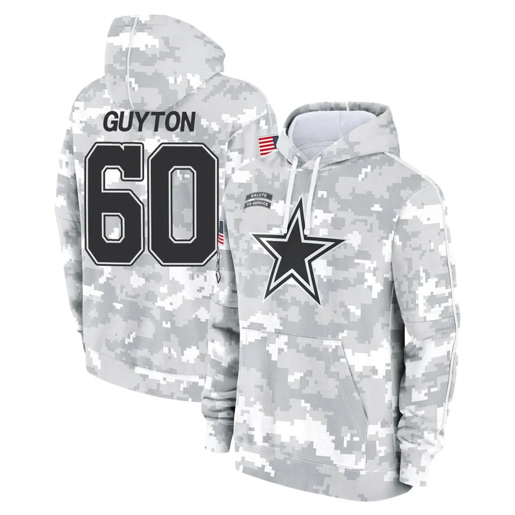 D.Cowboys #60 Tyler Guyton Player Arctic Camo Salute to Service Hoodies Limited Game CAdoa Stitched Jerseys
