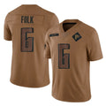 A.Falcons #6 Nick Folk Player Brown Salute To Service Limited CAdoa Stitched Jerseys