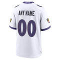 Custom B.Ravens White Home Game Any Name & Numbers CAdoa Stitched Jerseys