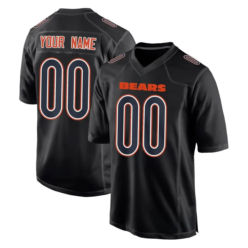 Custom C.Bears Carbon Black Fashion Game Any Name & Numbers CAdoa Stitched Jerseys