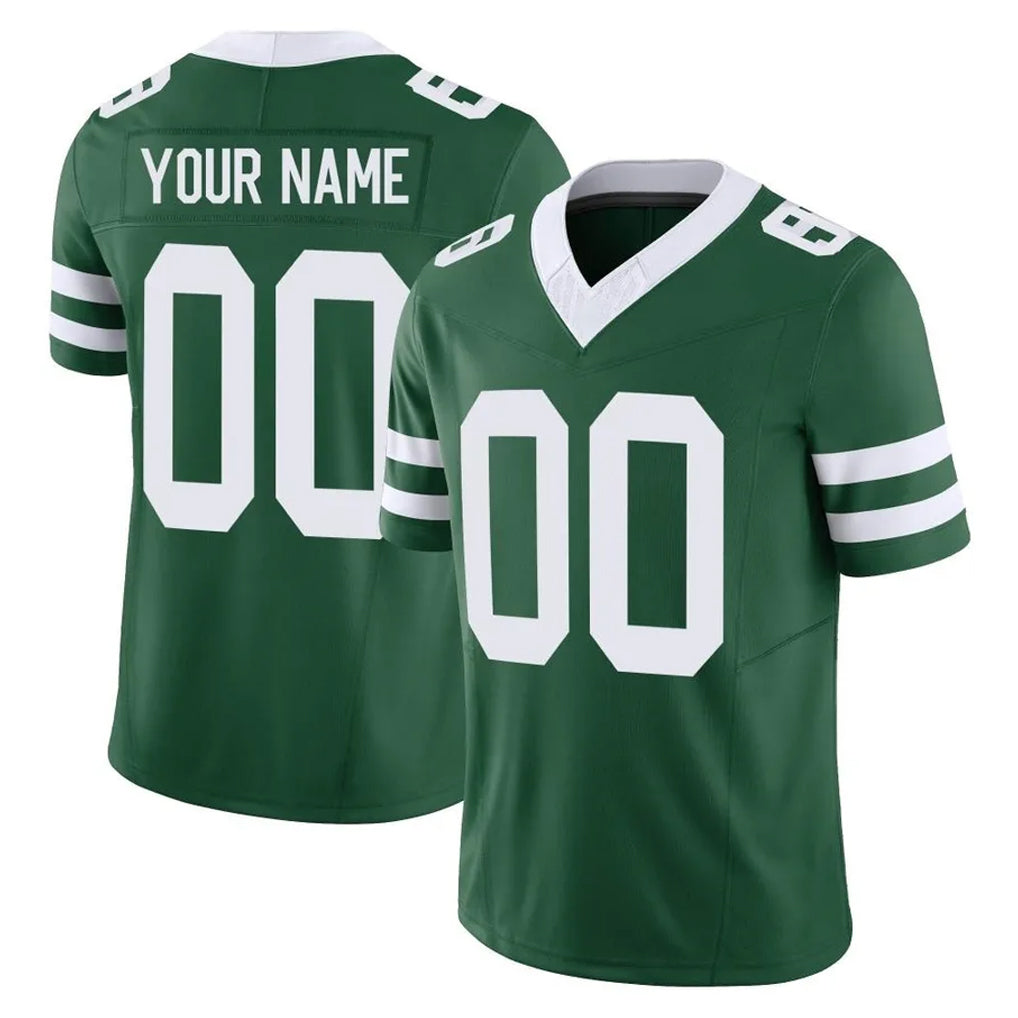 Custom NY.Jets Green Legacy Limited Vapor F.U.S.E. Home Game Any Name & Numbers CAdoa Stitched Jerseys