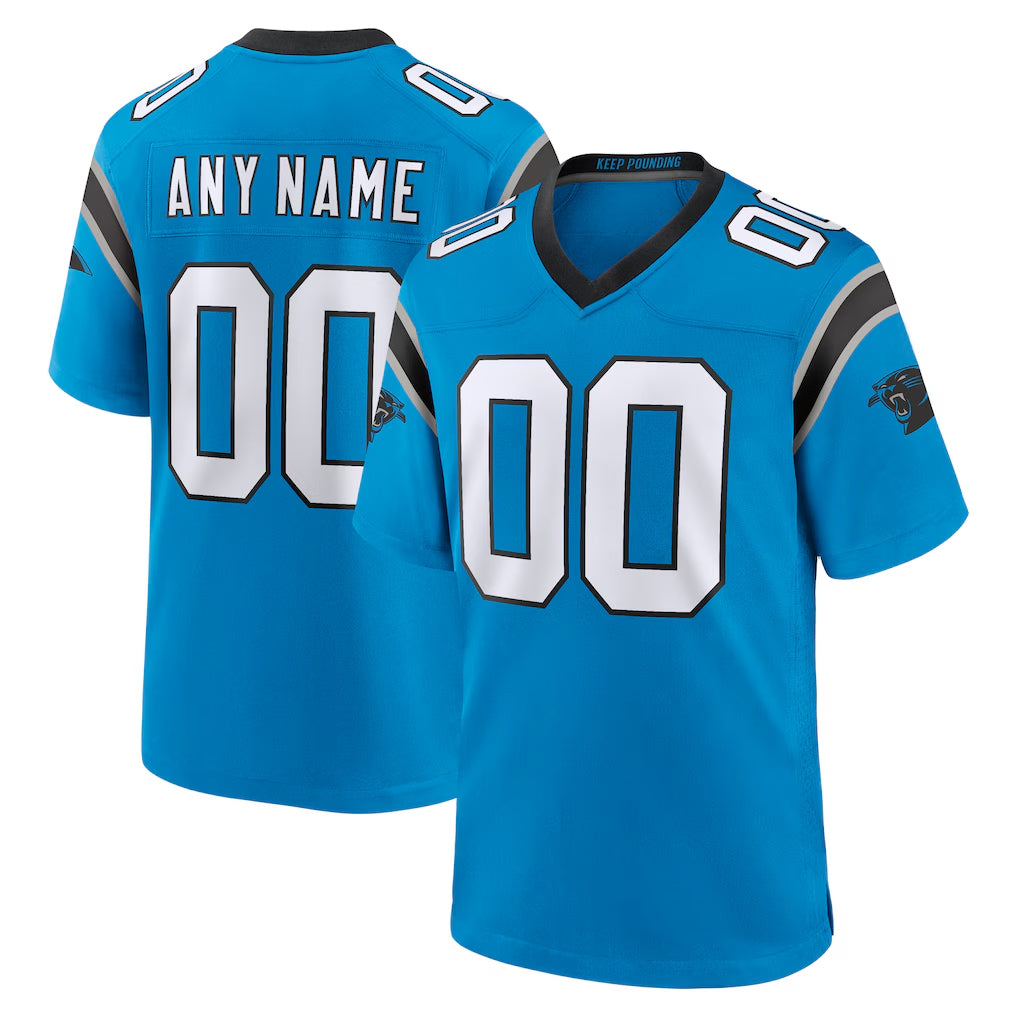 Custom C.Panthers Blue Home Game Any Name & Numbers CAdoa Stitched Jerseys