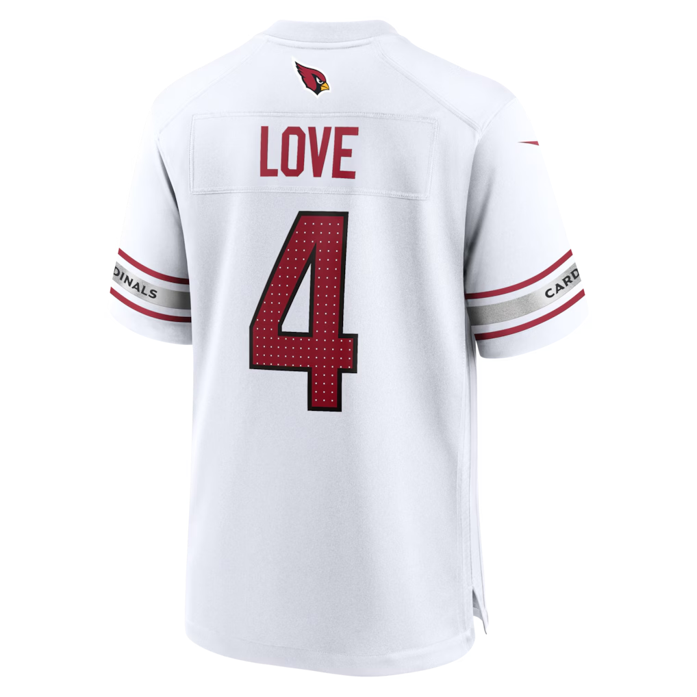 CAdoa A.Cardinals #4 Jeremiyah Love White Game Player Stitched Jerseys
