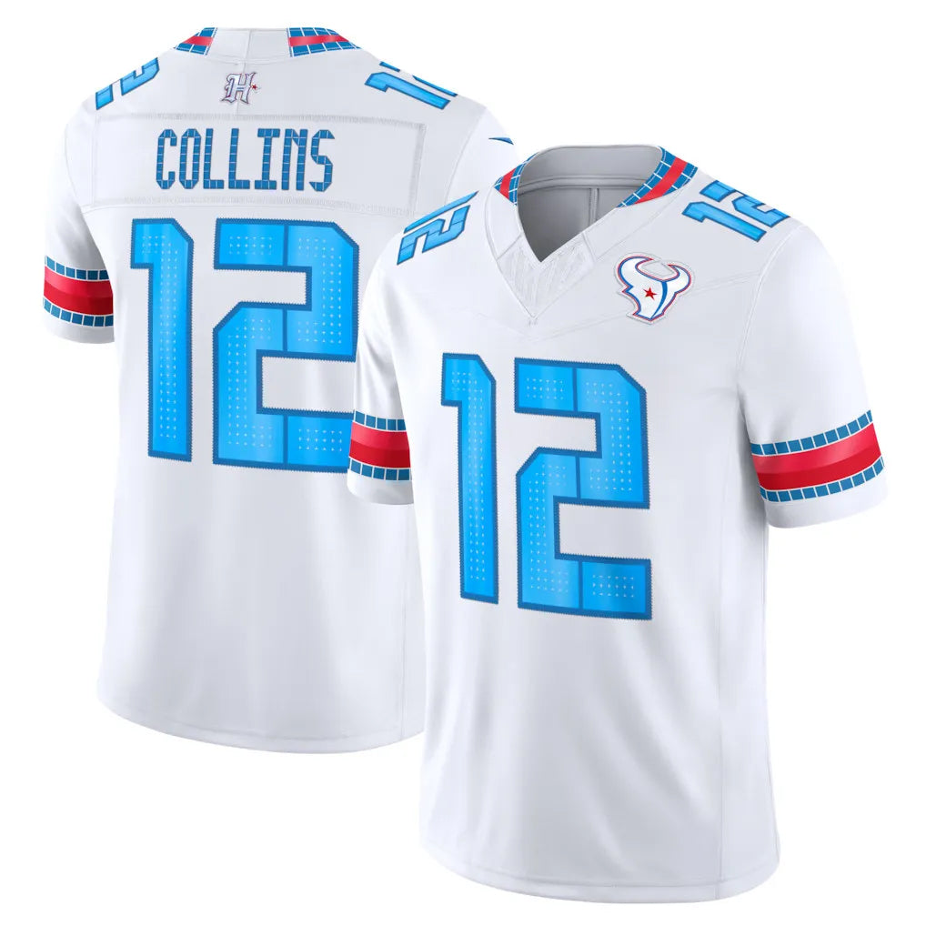 H.Texans #12 Nico Collins Player Whtie 2026 Rivalries Vapor Limited Home Game CAdoa Stitched jerseys