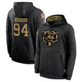 C.Bears #94 Austin Booker Player Black Salute to Service Pullover Hoodies Limited CAdoa Stitched Jerseys
