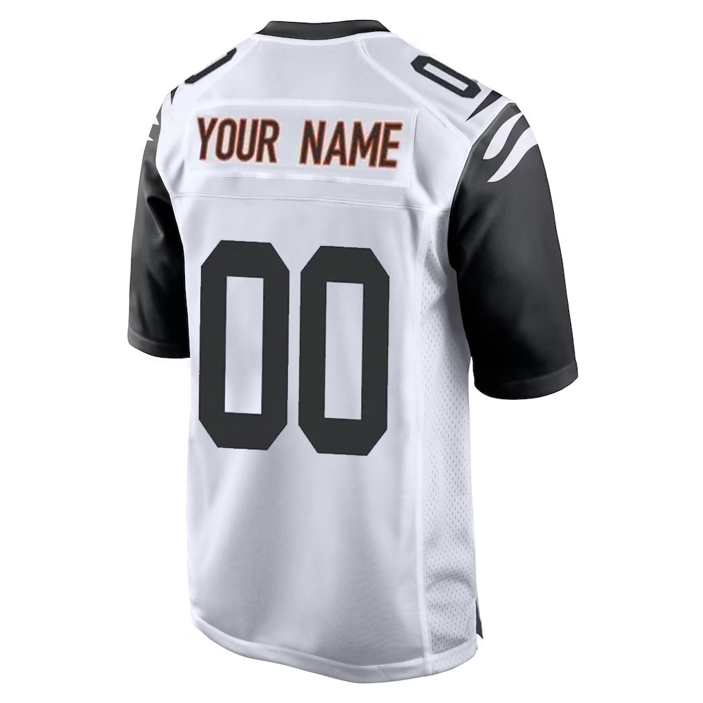 Custom C.Bengals White Alternate Home Game Any Name & Numbers CAdoa Stitched Jerseys
