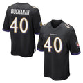B.Ravens #40 Teddye Buchanan Player Black Home Game CAdoa Stitched Jerseys