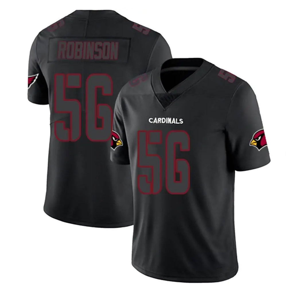 A.Cardinals #56 Darius Robinson Player Black Impact Limited Home Game CAdoa Stitched Jerseys