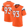 D.Broncos #93 D.J. Jones Player Orange Home Game CAdoa Stitched Jerseys
