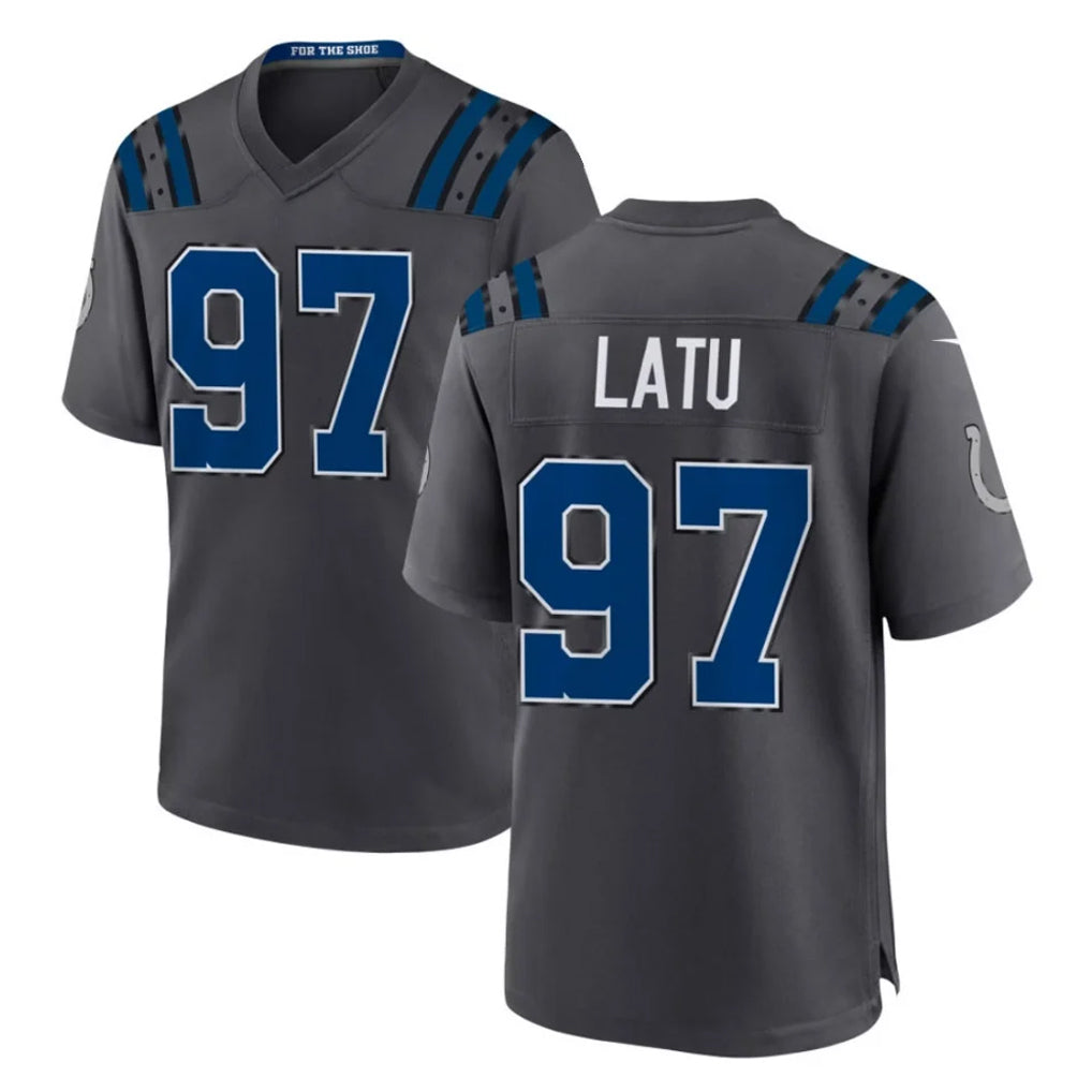 IN.Colts #97 Laiatu Latu Player Anthracite 2026 Rivalries Collection Home Game CAdoa Stitched Jerseys