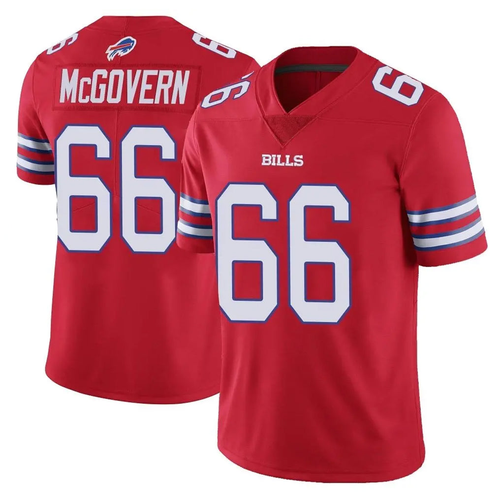 B.Bills #66 Connor McGovern Player Red Vapor Untouchable Limited CAdoa Stitched Jerseys