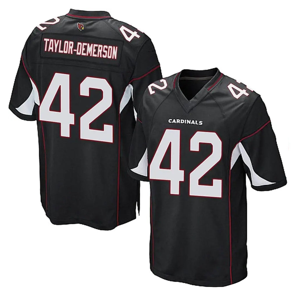 A.Cardinals #42 Dadrion Taylor-Demerson Player Black Home Game CAdoa Stitched Jerseys