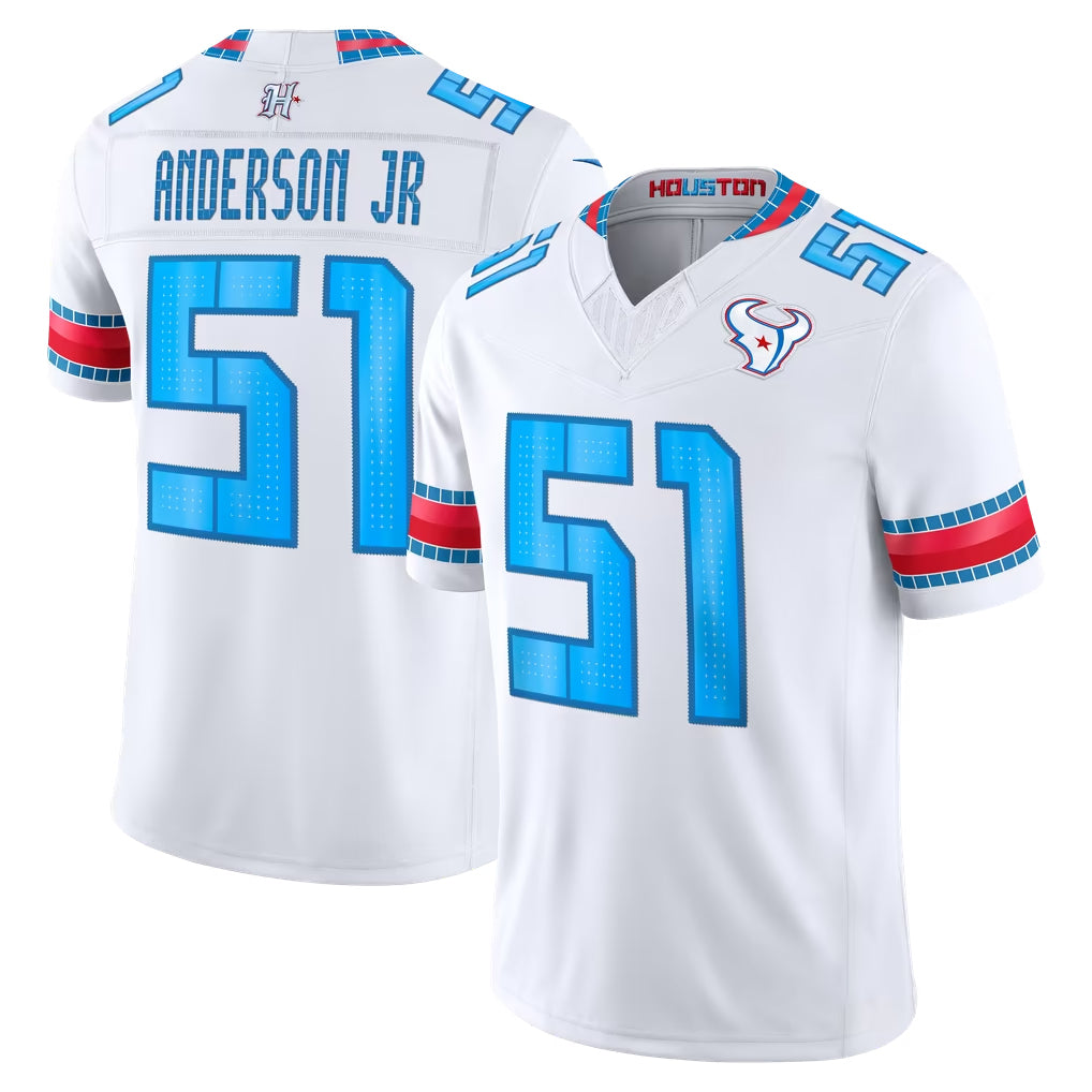 H.Texans #51 Will Anderson Jr. Player Whtie 2026 Rivalries Vapor Limited Home Game CAdoa Stitched jerseys