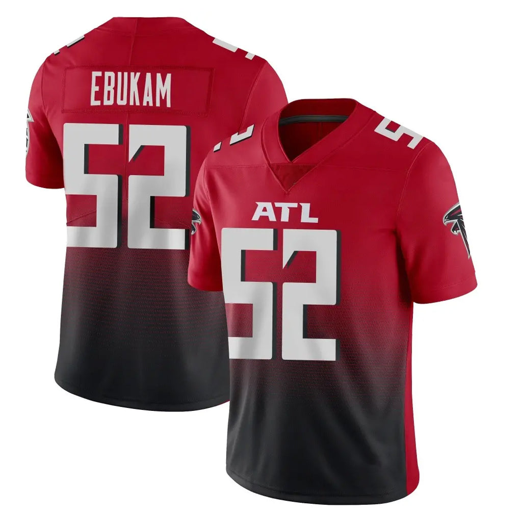 A.Falcons #52 Samson Ebukam Player Red Vapor Untouchable Limited Home Game CAdoa Stitched Jerseys