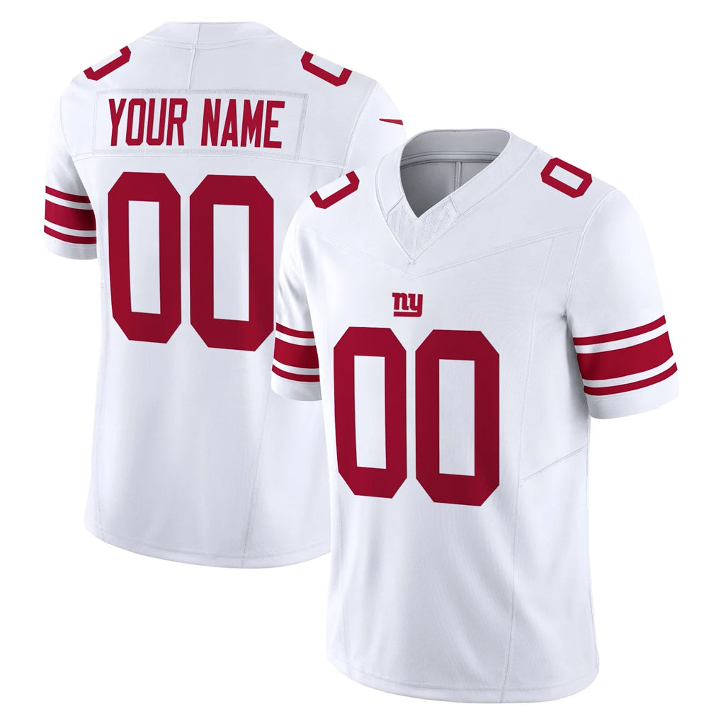 Custom NY.Giants White Limited Vapor F.U.S.E. Home Game Any Name & Numbers CAdoa Stitched Jerseys