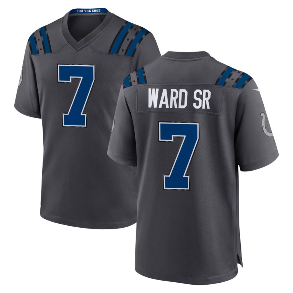 IN.Colts #7 Charvarius Ward Sr.Player Anthracite 2026 Rivalries Collection Home Game CAdoa Stitched Jerseys