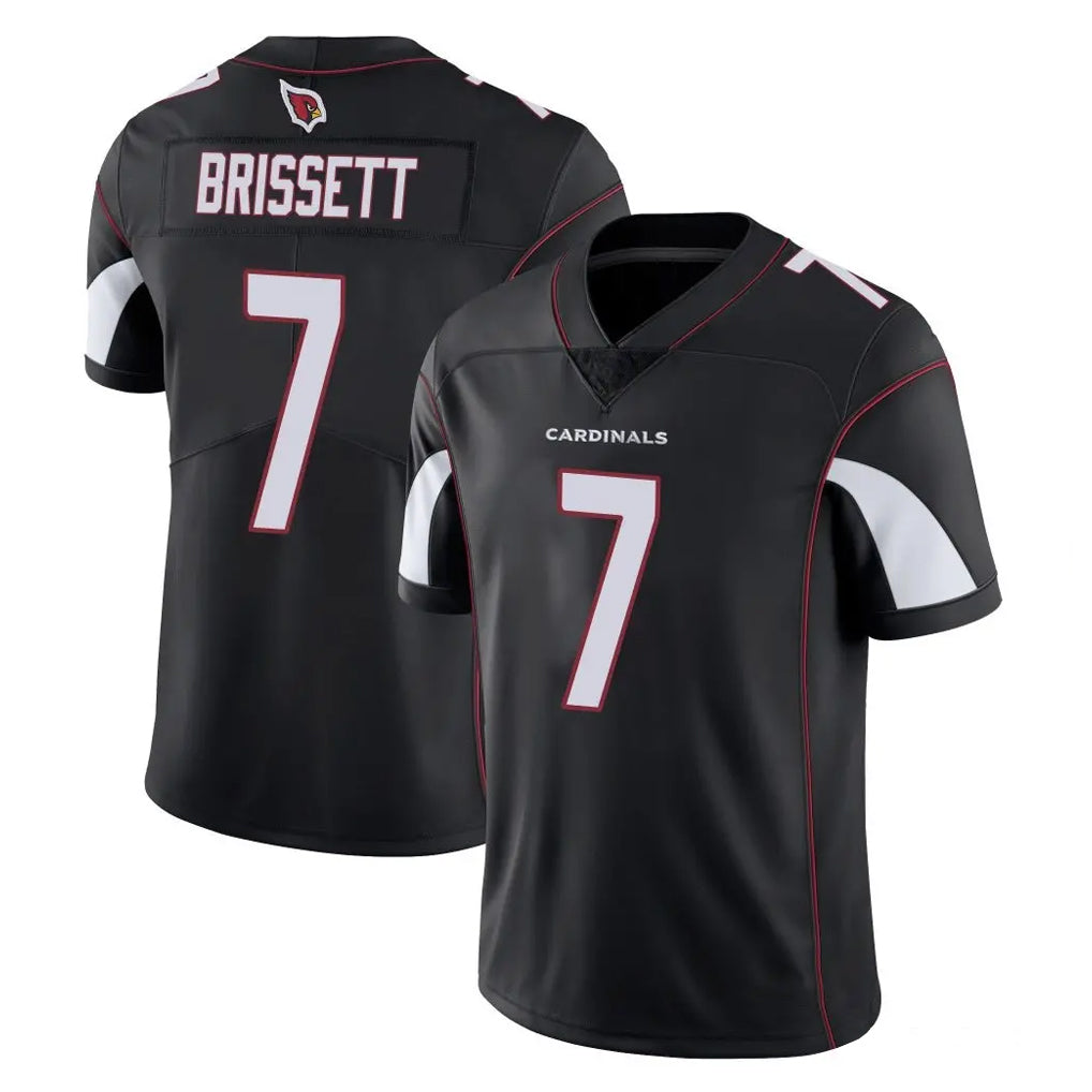 A.Cardinals #7 Jacoby Brissett Player Black Vapor Limited Home Game CAdoa Stitched Jerseys