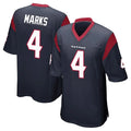 H.Texans #4 Woody Marks Player Navy Home Game CAdoa Stitched Jerseys